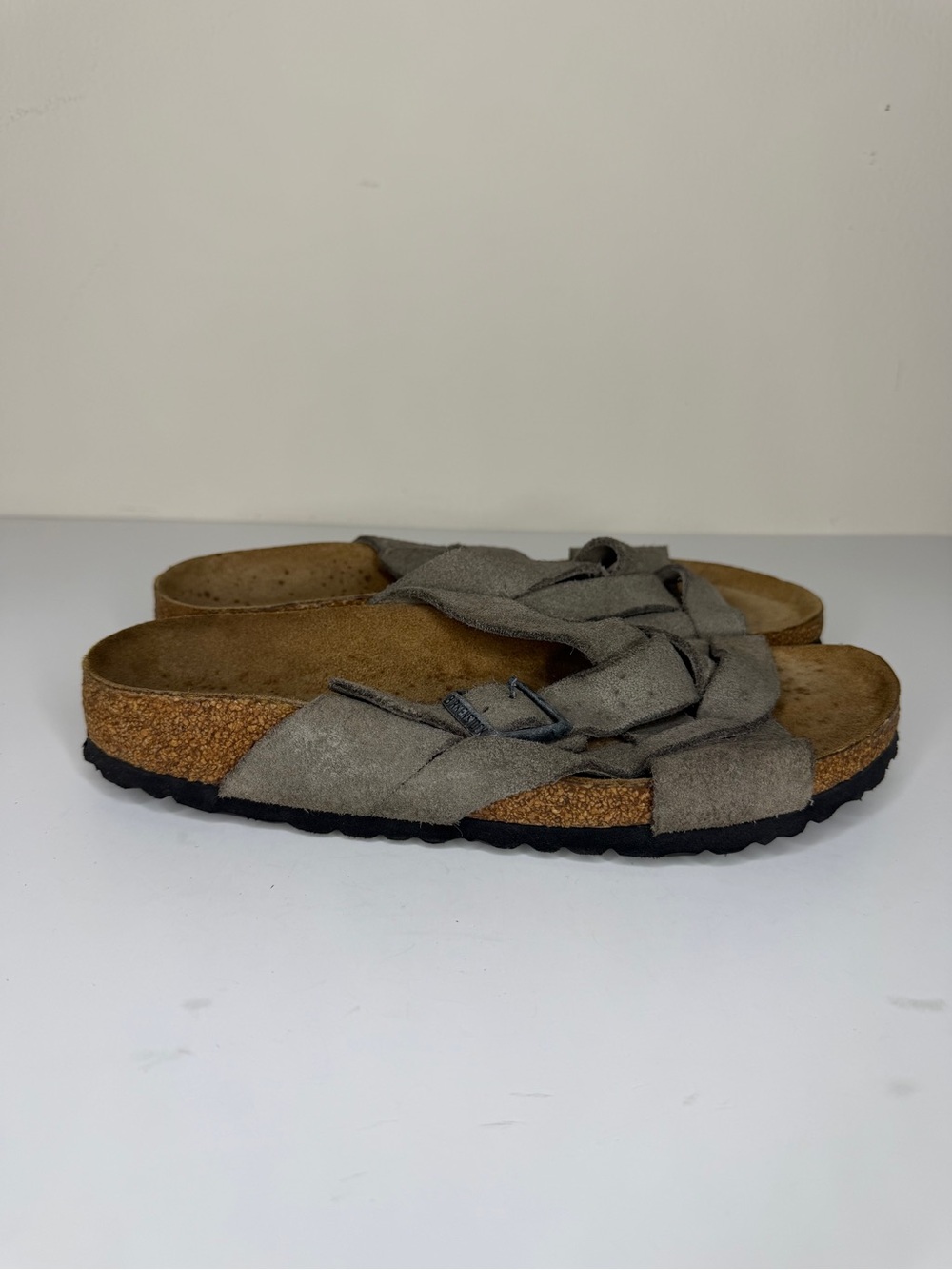 birkenstock sandals Slides Women Size 39 US 8 Gray Suede Comfort Germany